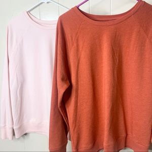 Bundle of 2 Time & Tru Crewneck Sweaters